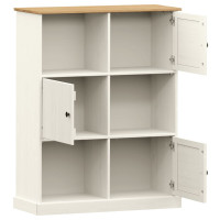Produktbild för Bokhylla VIGO vit 90x35x114,5 cm massiv furu
