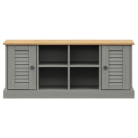 Produktbild för Skobänk VIGO grå 106x35x45 cm massiv furu