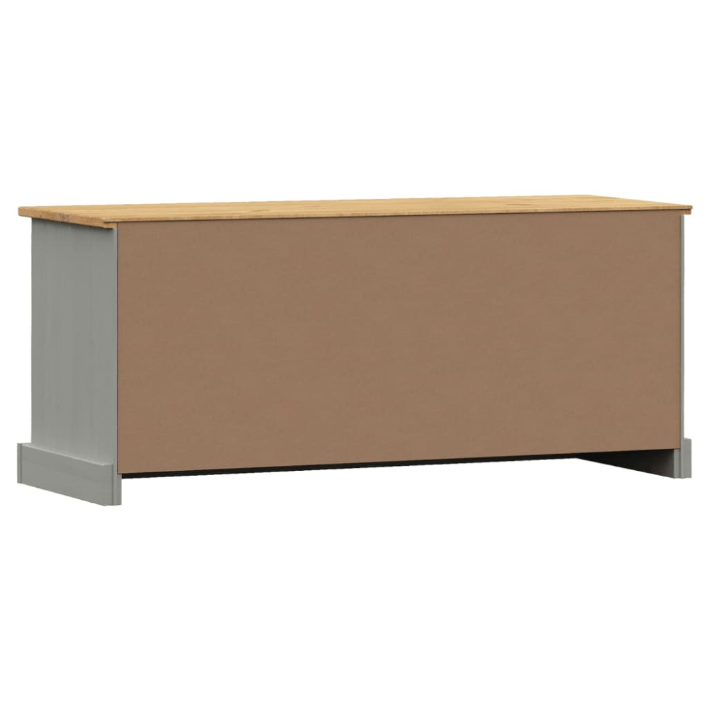 Produktbild för Skobänk VIGO grå 106x35x45 cm massiv furu