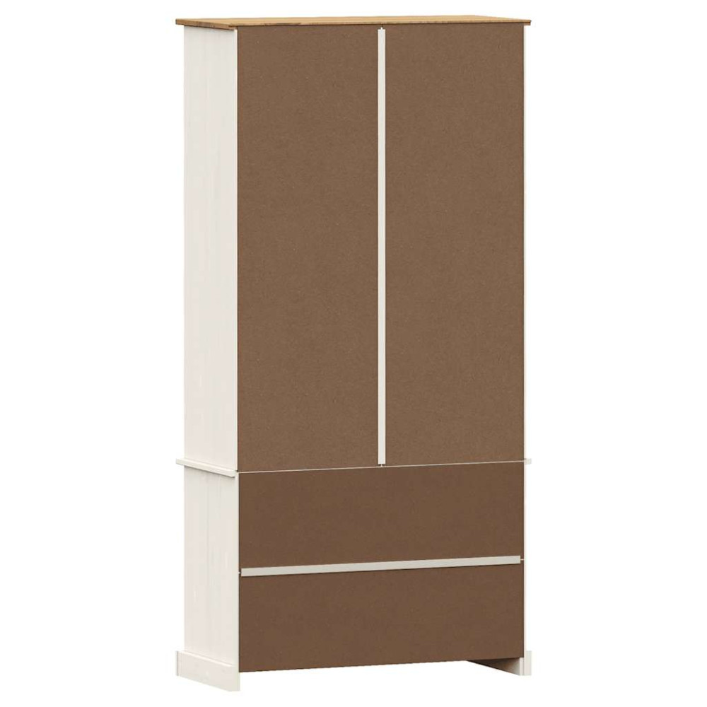 Produktbild för Bokhylla VIGO vit 85x35x170 cm massiv furu