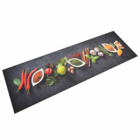 Produktbild för Köksmatta maskintvättbar kryddor 60x180 cm sammet