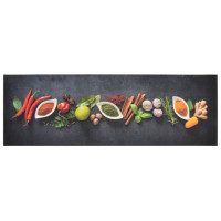 Produktbild för Köksmatta maskintvättbar kryddor 60x180 cm sammet