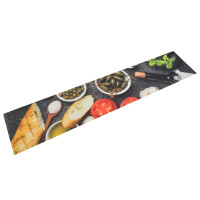 Produktbild för Köksmatta maskintvättbar vin & middag 60x300 cm sammet