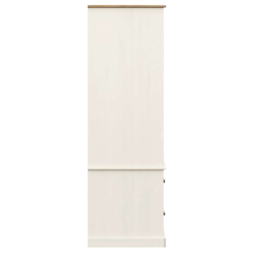 Produktbild för Klädskåp VIGO vit 90x55x170 cm massiv furu