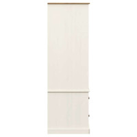 Produktbild för Klädskåp VIGO vit 90x55x170 cm massiv furu