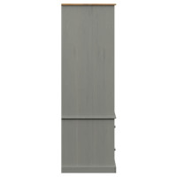 Produktbild för Klädskåp VIGO grå 90x55x170 cm massiv furu