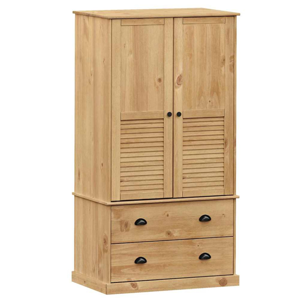 Produktbild för Klädskåp VIGO 90x55x170 cm massiv furu