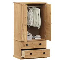 Produktbild för Klädskåp VIGO 90x55x170 cm massiv furu