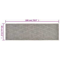 Produktbild för Köksmatta maskintvättbar romb 60x180 cm sammet