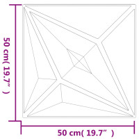 Produktbild för Väggpaneler 48 st svart 50x50 cm XPS 12 m² stjärna