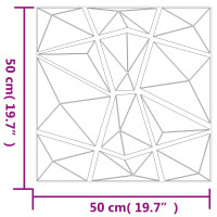 Produktbild för Väggpaneler 48 st betonggrå 50x50 cm XPS 12 m² diamant