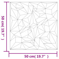 Produktbild för Väggpaneler 12 st vit 50x50 cm XPS 3 m² ametist