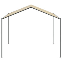 Produktbild för Paviljong beige 4x4 m stål och tyg