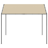 Produktbild för Paviljong beige 4x4 m stål och tyg