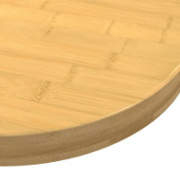 Produktbild för Bordsskiva Ø70x4 cm bambu