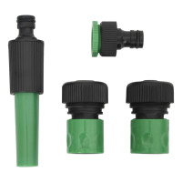 Miniatyr av produktbild för Trädgårdsslang med kopplingar grön 0,6" 50 m PVC