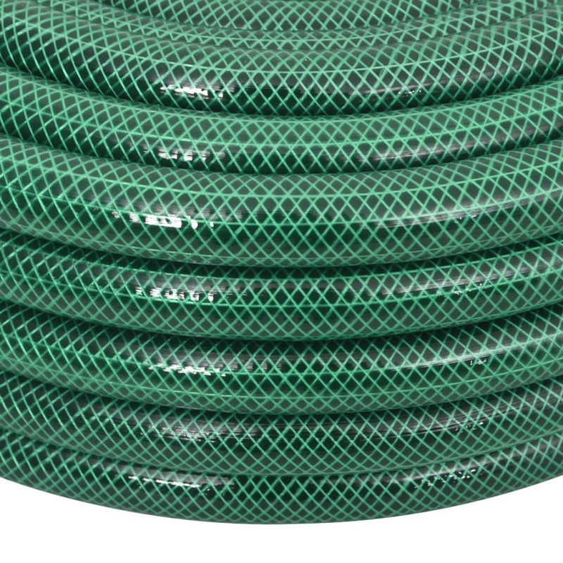 Produktbild för Trädgårdsslang med kopplingar grön 0,9" 30 m PVC