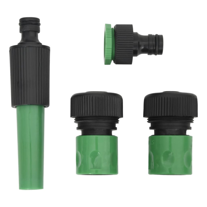 Produktbild för Trädgårdsslang med kopplingar grön 0,9" 50 m PVC