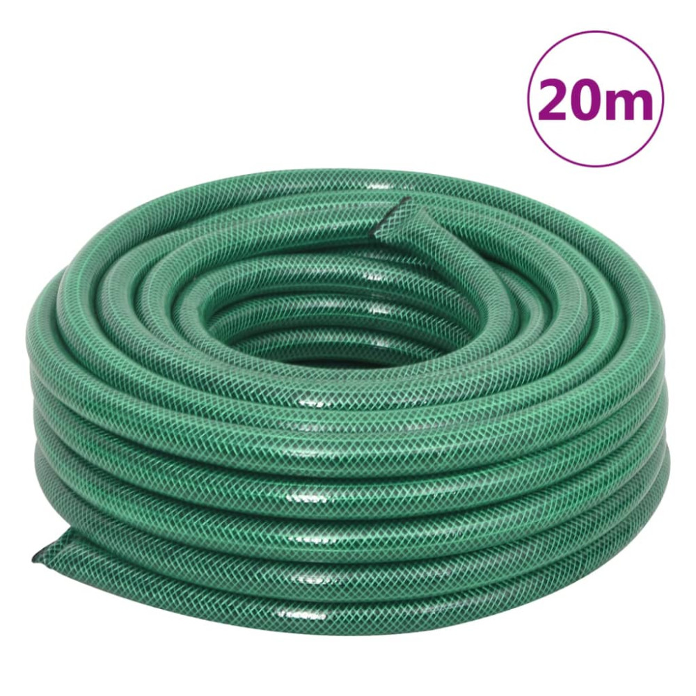 Produktbild för Trädgårdsslang med kopplingar grön 0,75" 20 m PVC