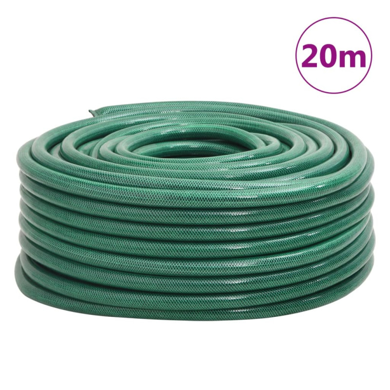 Produktbild för Trädgårdsslang grön 1,3" 20 m PVC