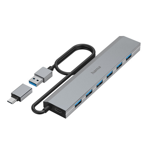 Hama USB Hub 7 Ports incl. Power Supply Unit