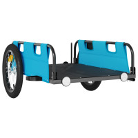 Produktbild för Cykelvagn blå oxfordtyg och järn