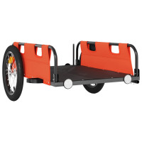 Produktbild för Cykelvagn orange oxfordtyg och järn