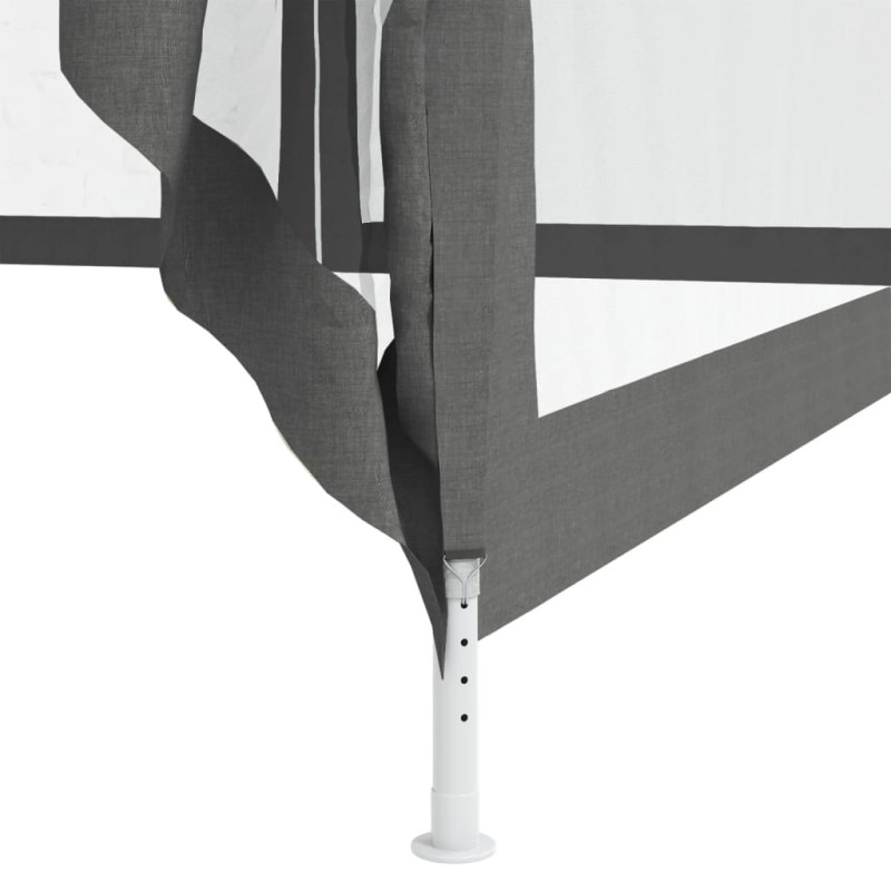 Produktbild för Paviljong med dubbelt tak antracit 3x3x2,68 m tyg