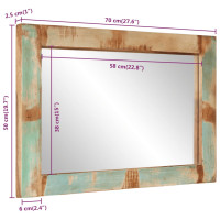 Miniatyr av produktbild för Spegel 70x50 cm massivt återvunnet trä och glas