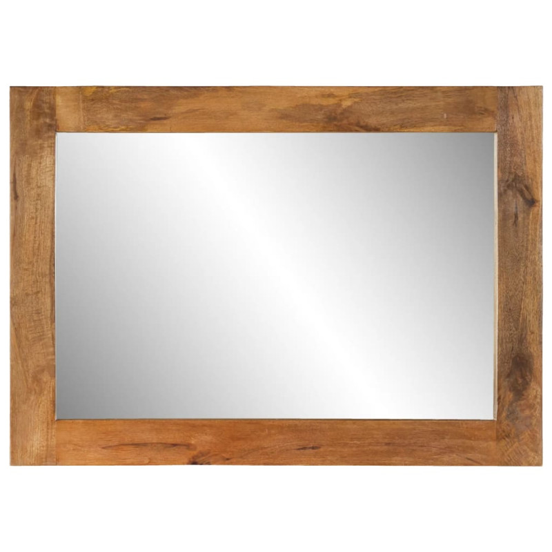 Produktbild för Spegel 70x50 cm massivt mangoträ och glas