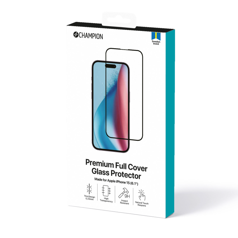 Produktbild för Skärmskydd iPhone 15 Svart