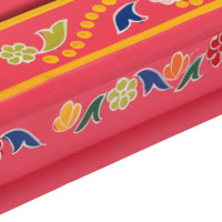 Produktbild för Soffbord rosa handmålat massivt mangoträ