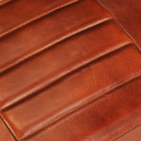 Miniatyr av produktbild för Loungefåtölj brun 58,5x64x76 cm äkta läder
