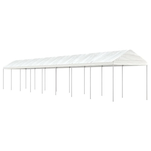 vidaXL Paviljong med tak vit 17,84x2,28x2,69 m polyeten