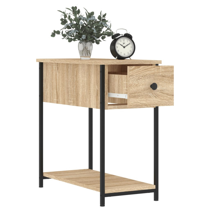 Produktbild för Sängbord sonoma-ek 30x60x60 cm konstruerat trä