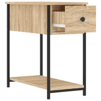 Miniatyr av produktbild för Sängbord sonoma-ek 30x60x60 cm konstruerat trä