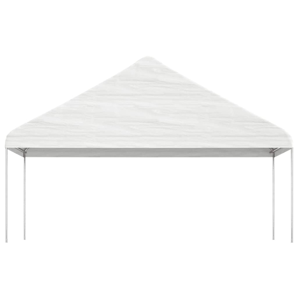 Produktbild för Paviljong med tak vit 4,46x5,88x3,75 m polyeten