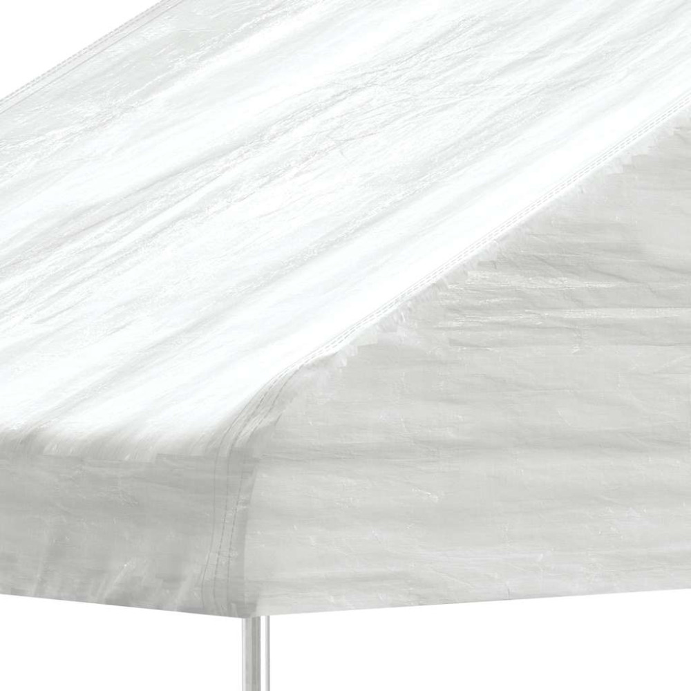 Produktbild för Paviljong med tak vit 4,46x5,88x3,75 m polyeten