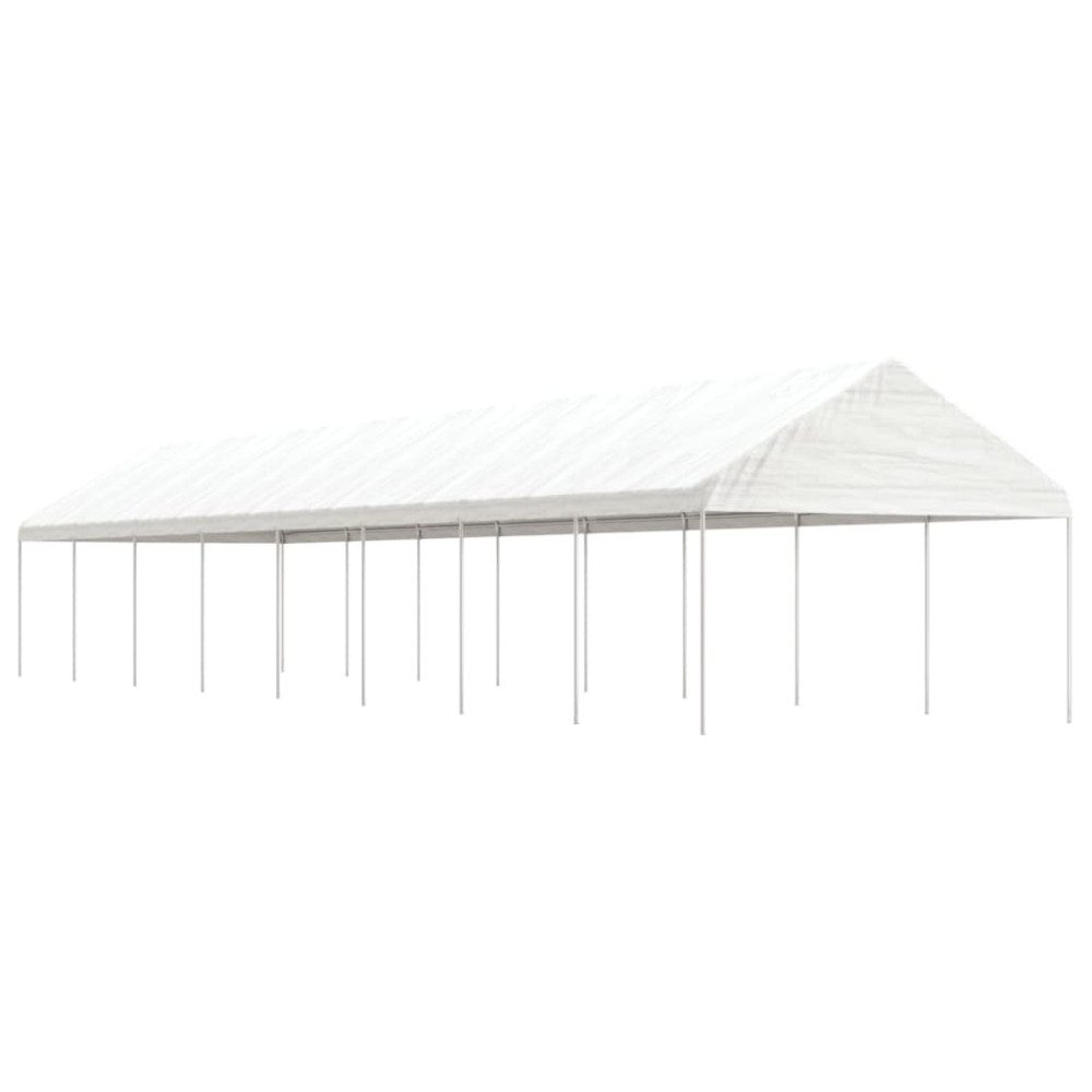 Produktbild för Paviljong med tak vit 17,84x4,08x3,22 m polyeten