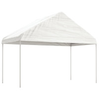 Produktbild för Paviljong med tak vit 17,84x4,08x3,22 m polyeten