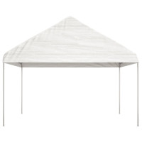 Produktbild för Paviljong med tak vit 17,84x4,08x3,22 m polyeten
