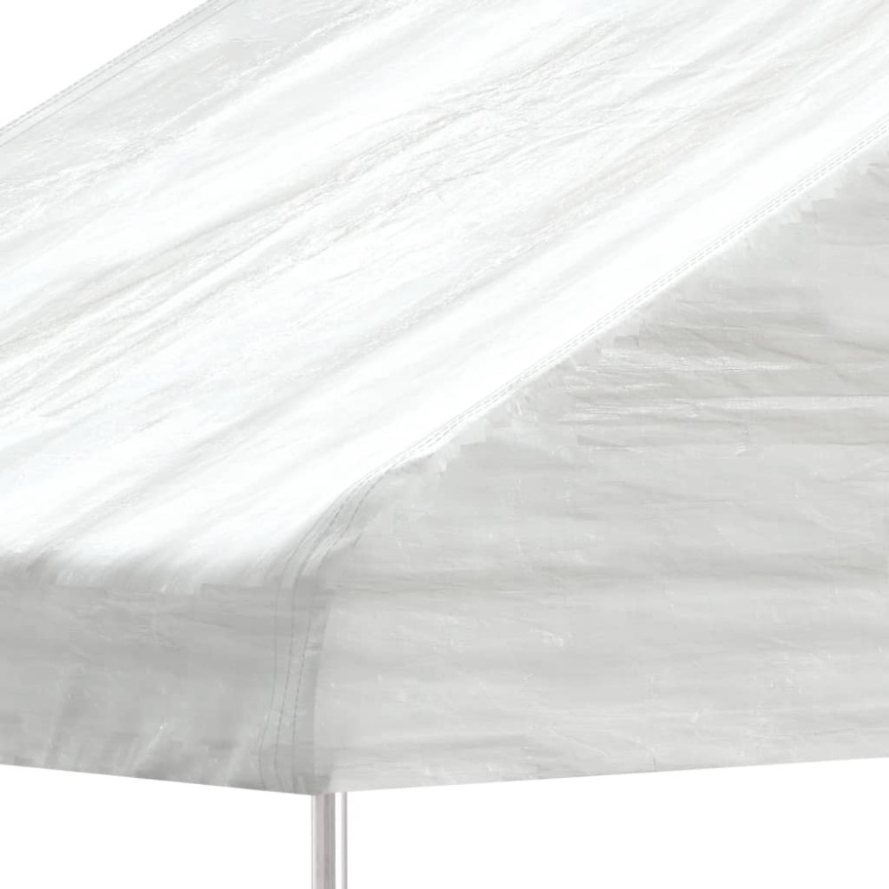 Produktbild för Paviljong med tak vit 17,84x4,08x3,22 m polyeten