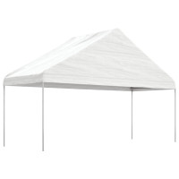 Produktbild för Paviljong med tak vit 17,84x5,88x3,75 m polyeten
