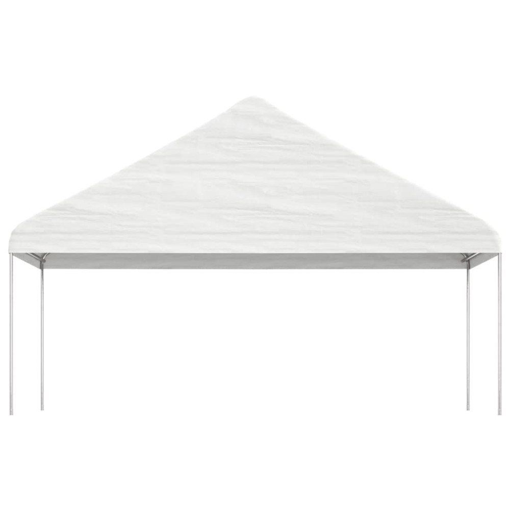 Produktbild för Paviljong med tak vit 17,84x5,88x3,75 m polyeten