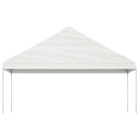 Produktbild för Paviljong med tak vit 8,92x5,88x3,75 m polyeten