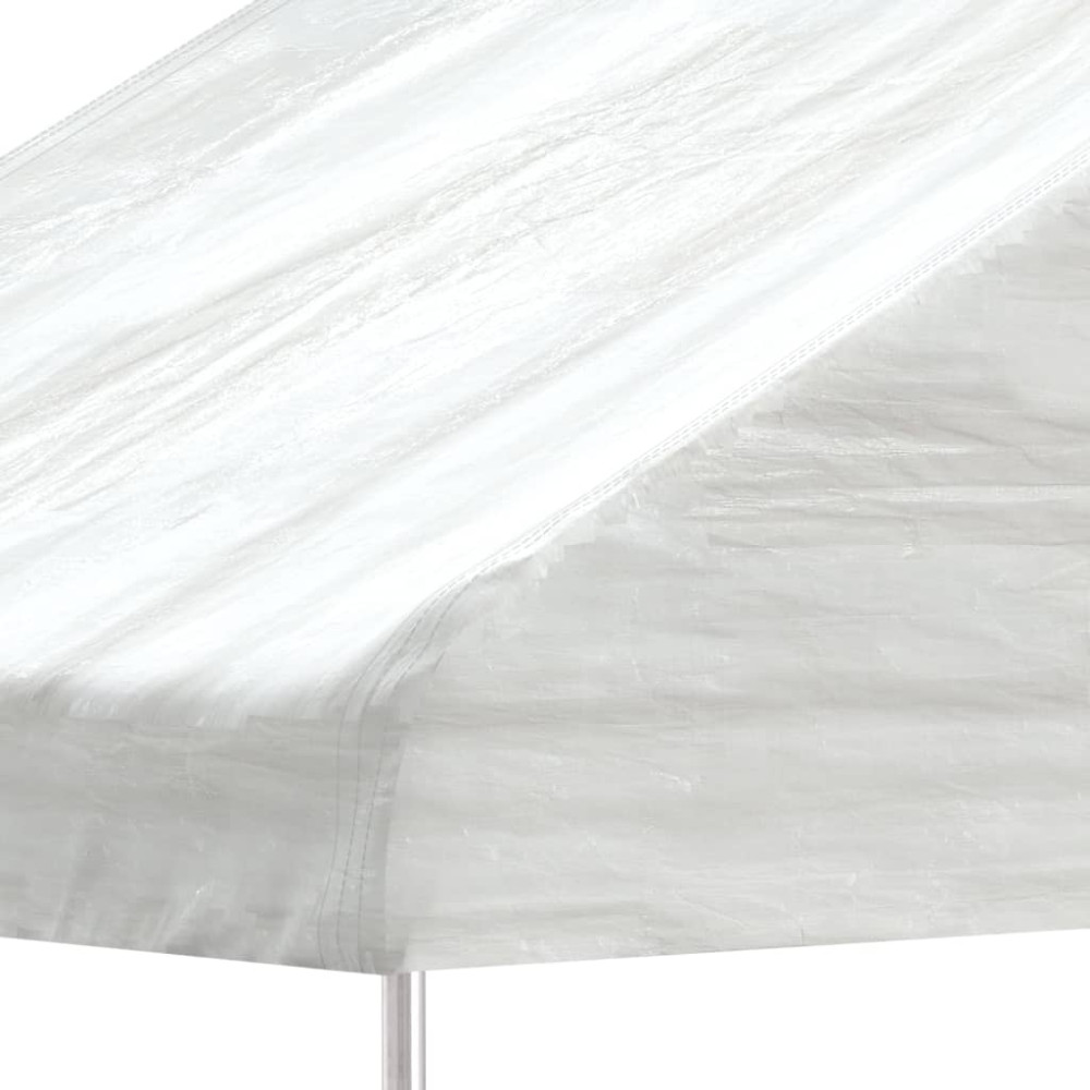 Produktbild för Paviljong med tak vit 8,92x5,88x3,75 m polyeten