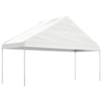 Produktbild för Paviljong med tak vit 15,61x5,88x3,75 m polyeten