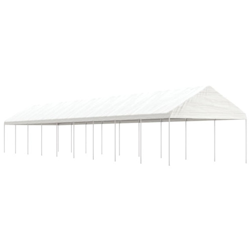 vidaXL Paviljong med tak vit 20,07x4,08x3,22 m polyeten