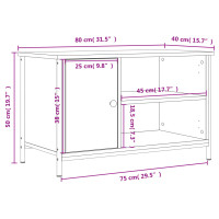 Produktbild för Tv-bänk brun ek 80x40x50 cm konstruerat trä