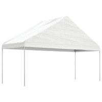 Produktbild för Paviljong med tak vit 13,38x5,88x3,75 m polyeten